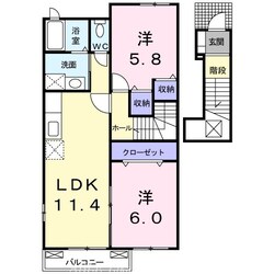 クローバー　ポンドＣの物件間取画像